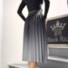 Женское платье Black Rich трикотаж верх с юбкой плиссе 0417