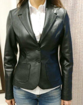 Женский пиджак Sisline эко-кожа с подкладом 711