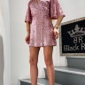 Женское платье Black Rich пайетки с пышным рукавом Мини 1270