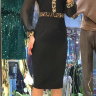 Женское платье Black Rich атласный креп рукава шифон декор Лео 1673