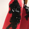 Женское платье Black Rich атласный креп декор объёмная вышивка 1675